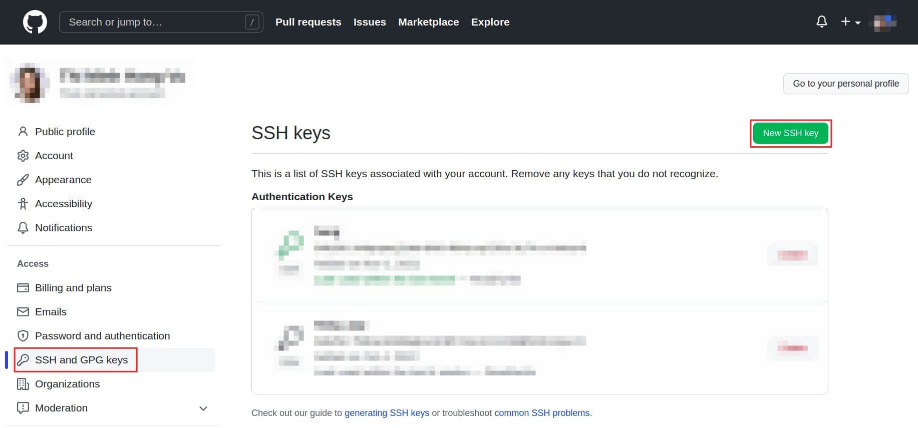 Tạo SSH key mới trên GitHub