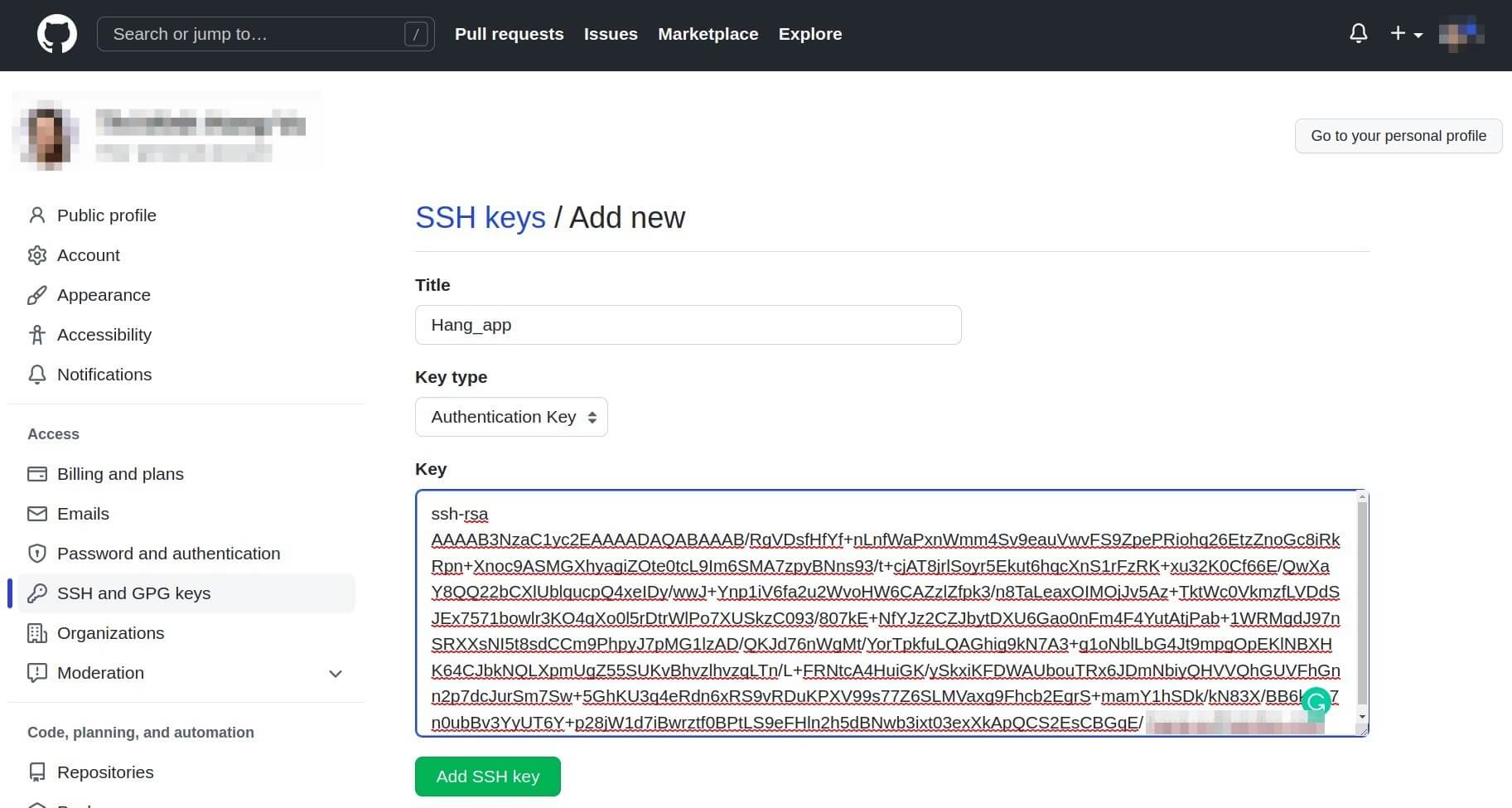 SSH Key trên GitHub